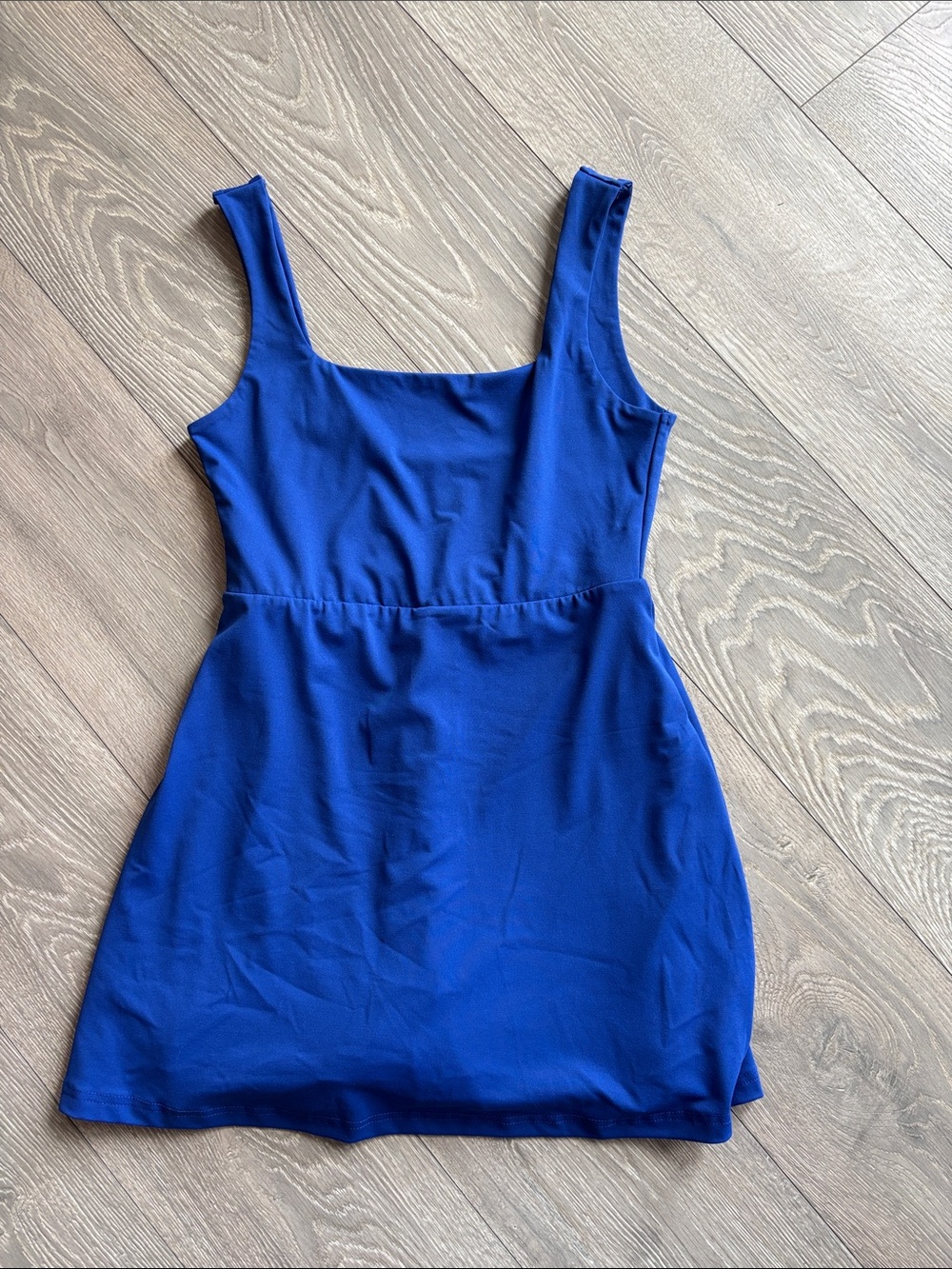 SHEIN Royal Blue Square Neck Mini Dress
